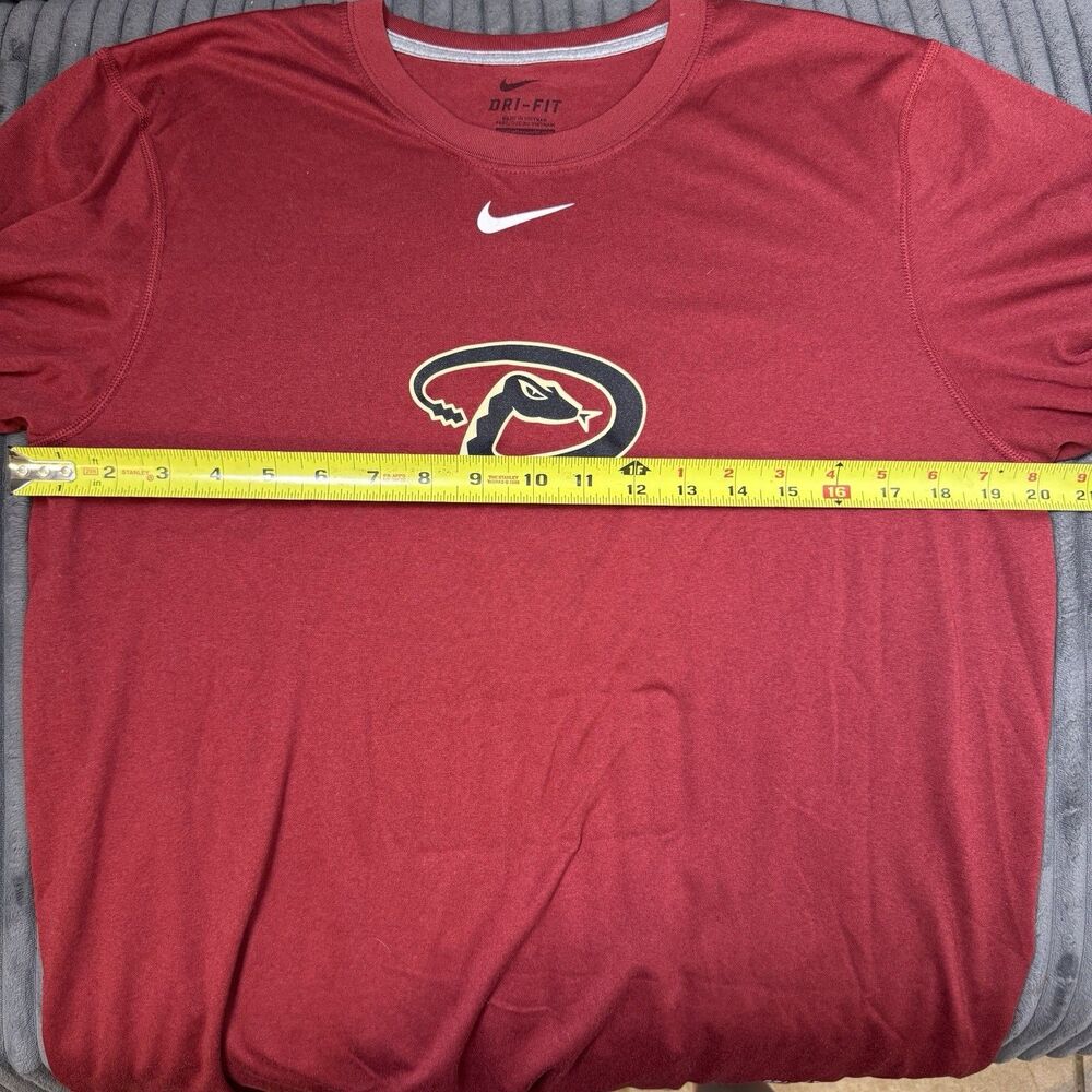 Arizona Diamondbacks Shirt Mens Medium Red MLB Baseball Dri-FIT Nike Tee T-Shirt - Picture 7 of 8